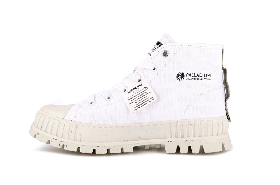 Palladium Pallashock Mid Organic Beyaz | FDB6045VQ