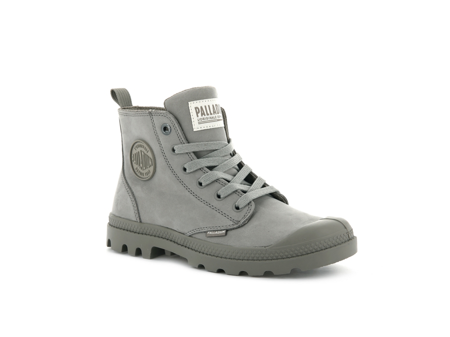 Palladium Pampa Hi Zip Nubuck Gri | QER55100DO