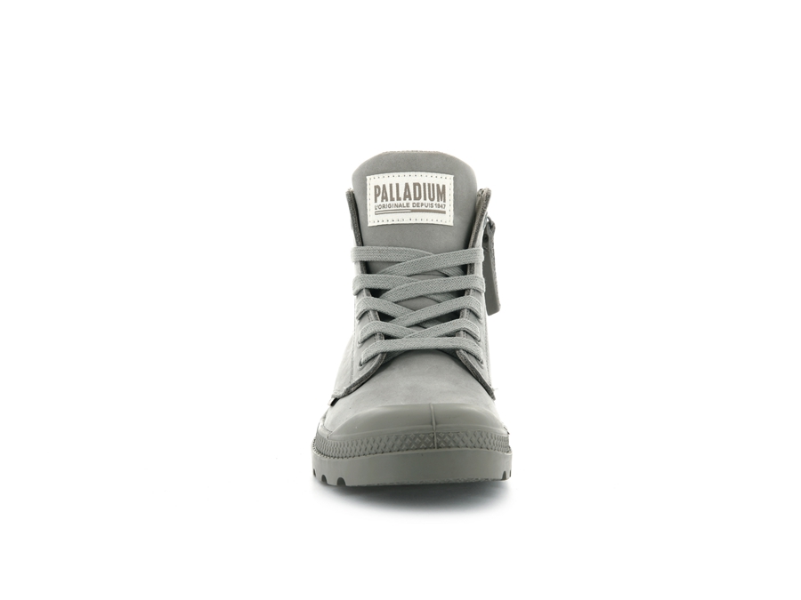 Palladium Pampa Hi Zip Nubuck Gri | QER55100DO