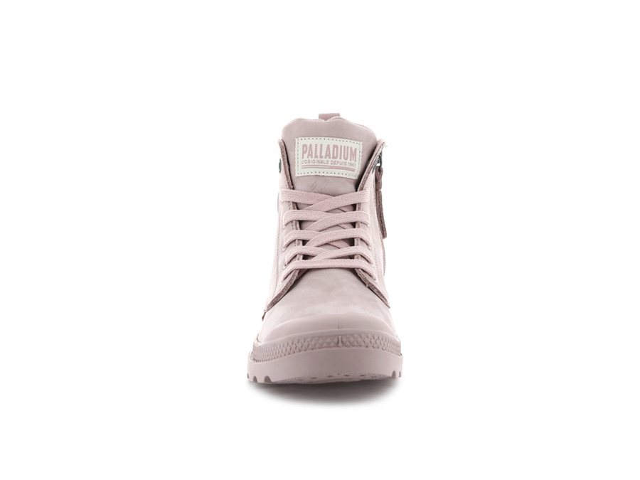 Palladium Pampa Hi Zip Nubuck Pembe | JLO572JI