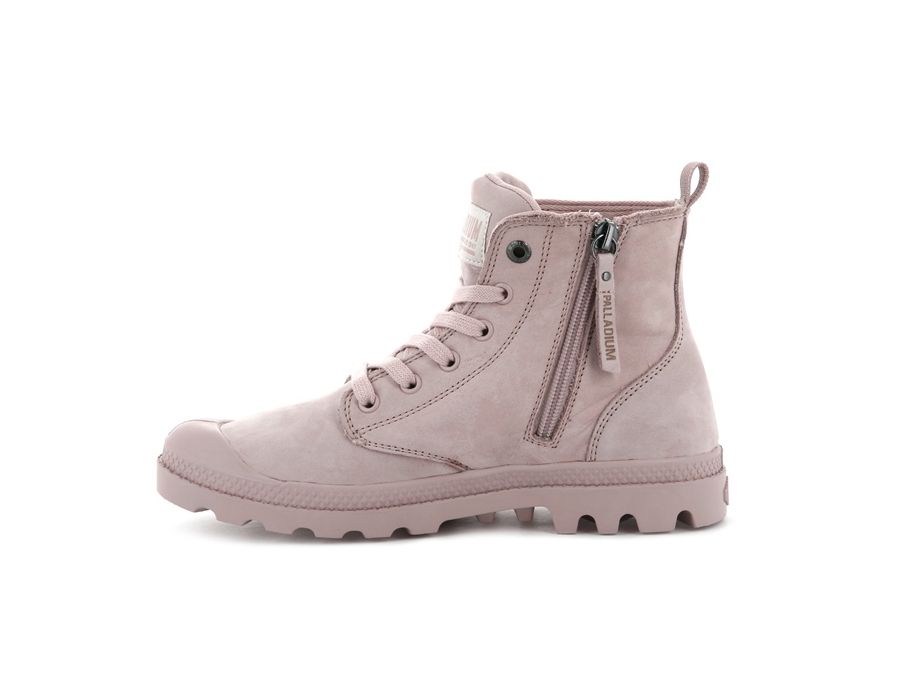 Palladium Pampa Hi Zip Nubuck Pembe | JLO572JI