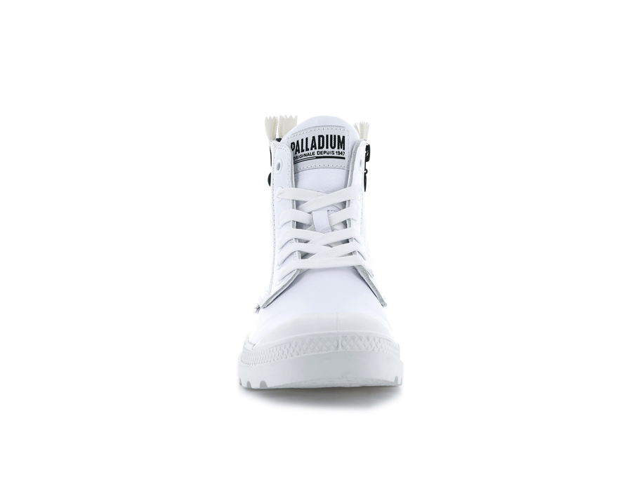 Palladium Pampa Ubn Zips Deri Beyaz | SZX3740PO