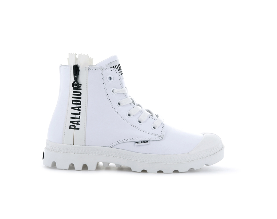 Palladium Pampa Ubn Zips Deri Beyaz | SZX3740PO