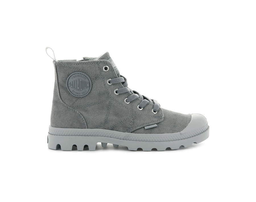 Palladium Pampa Zip Desertwash Koyu Gri | MRH954XN