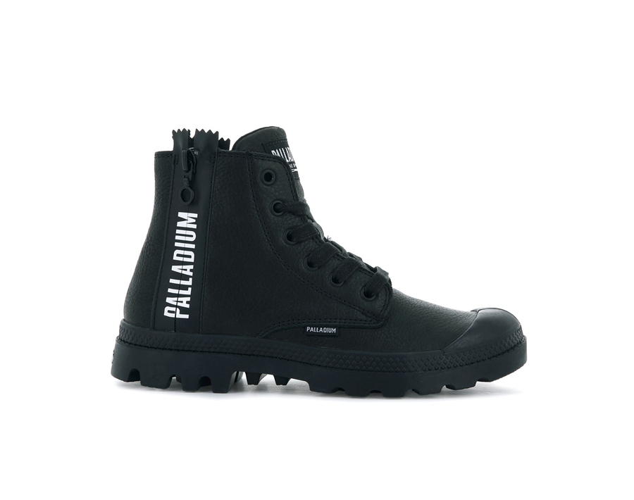 Palladium Pampa Ubn Zips Deri Siyah | RUR318MT